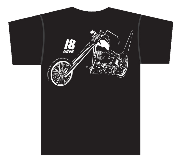 18 Over Chopper T-Shirt Black