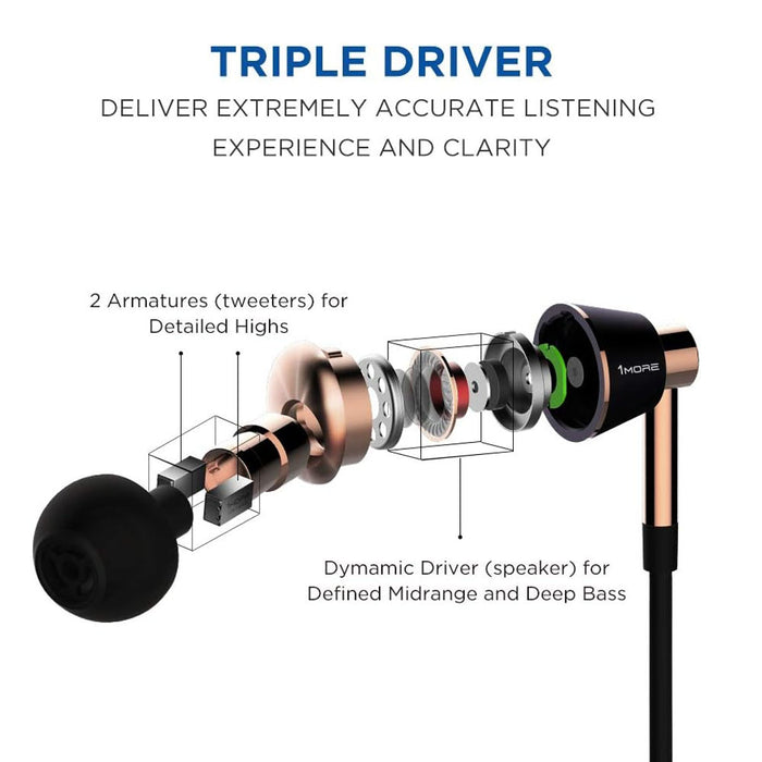 1MORE Triple Driver In-Ear Headphones P30