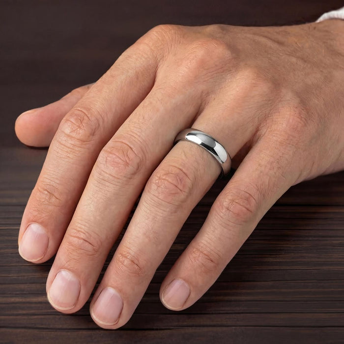 4MM Tungsten Carbide Ring - Bright Finish and Flat Edge