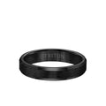 4MM Tungsten Carbide Ring - Brush Finish and Bevel Edge