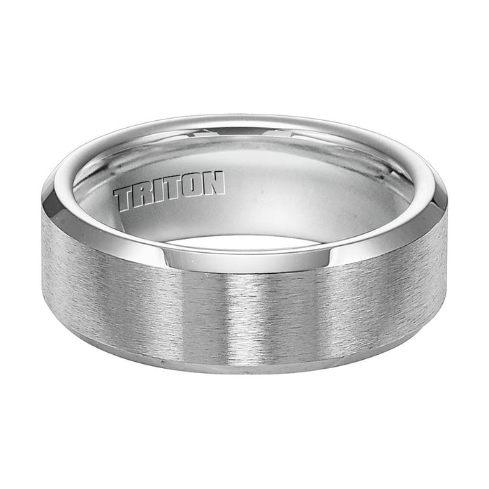 8mm Cobalt Brush Finish Bevel Edge Comfort Fit Band