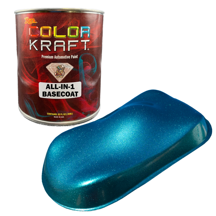 ALL-IN-1 METAL FLAKE BASECOAT<br />Teal Tone
