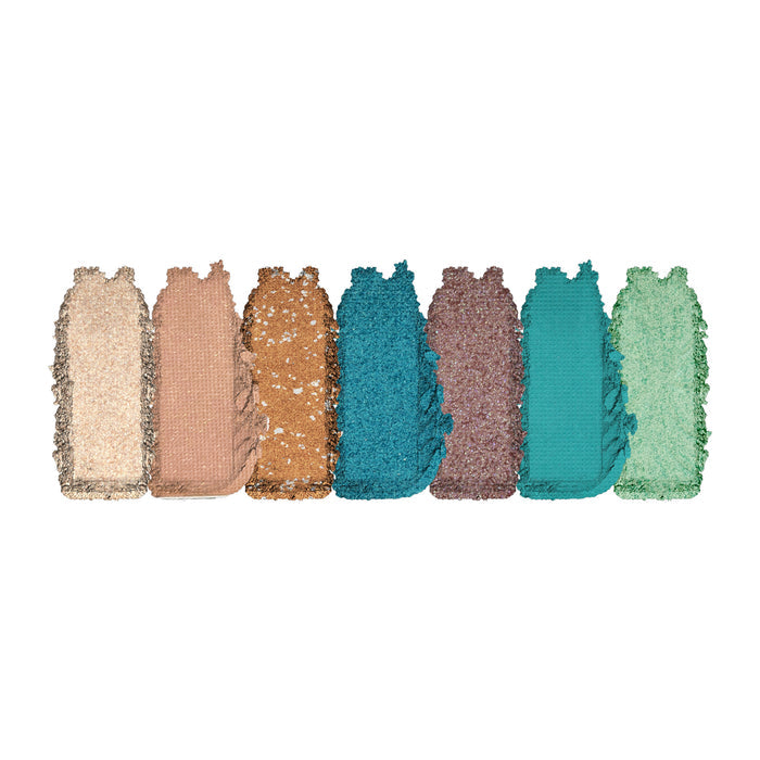 Alluring beauty 7 color eyeshadow palette charming shade variant color swatch