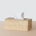 Woven palm tissue box, long