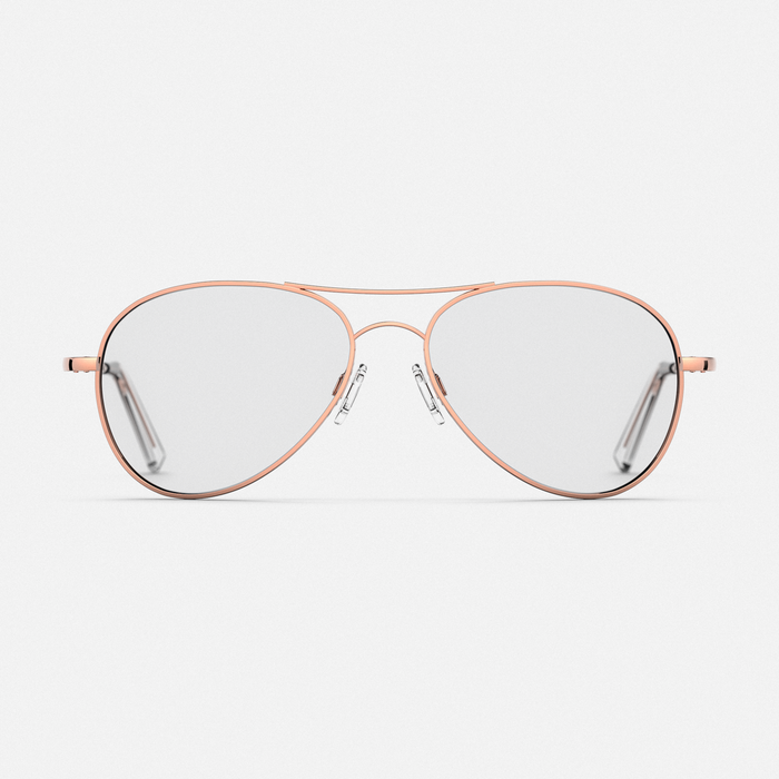 Amelia - 22k Rose Gold & Clear - Prescription Eyewear