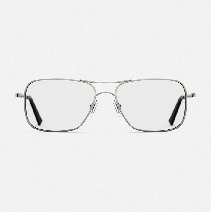 Archer - Gunmetal & Clear - Prescription Eyewear