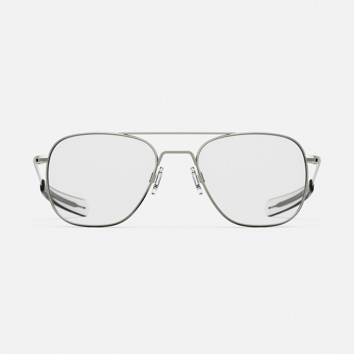 Aviator - Gunmetal & Clear - Prescription Eyewear