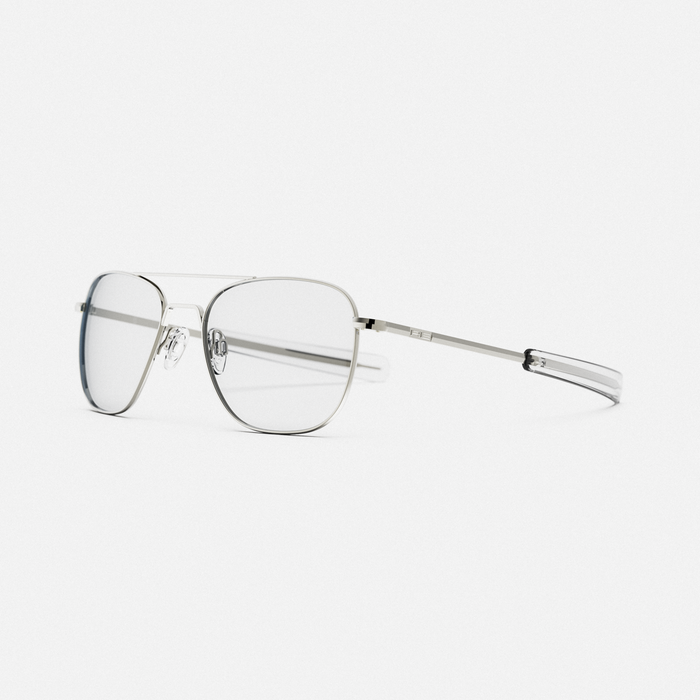 Aviator - Gunmetal & Clear - Prescription Eyewear