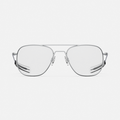Aviator - Matte Chrome & Clear - Prescription Eyewear