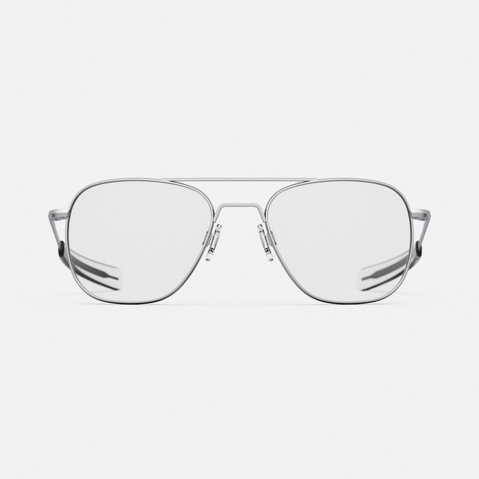 Aviator - Matte Chrome & Clear - Prescription Eyewear