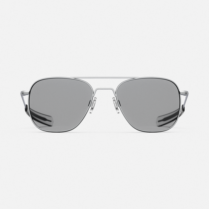 Aviator - Matte Chrome & Clear - Prescription Eyewear
