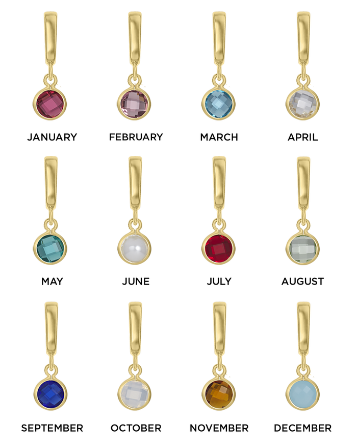 Bezel Birthstone Necklace