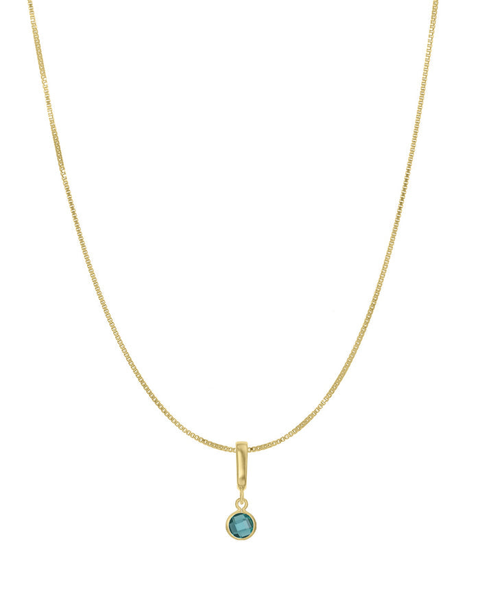 Bezel Birthstone Necklace