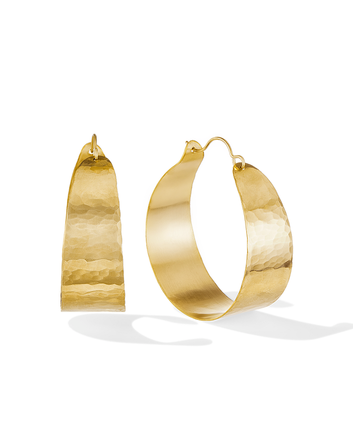 Large gold hoop earrings