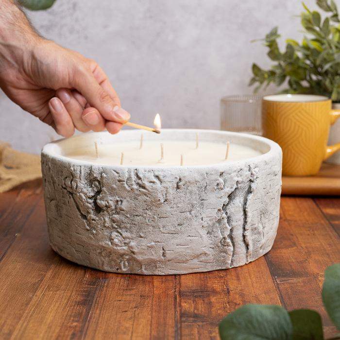 Birch Bowl Centrepiece Candle