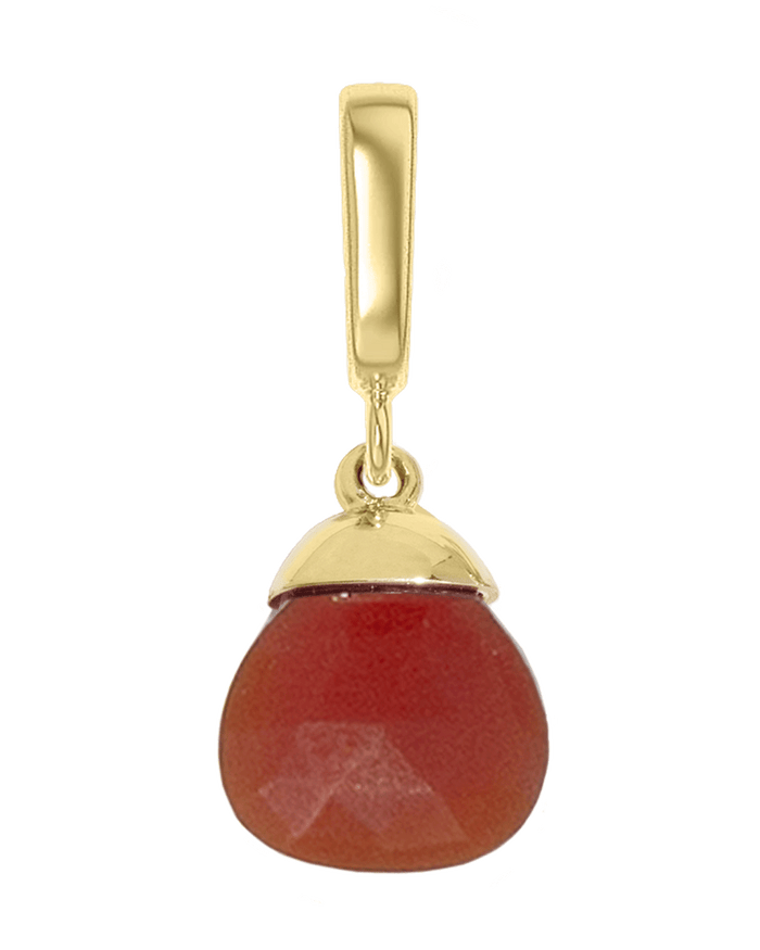Red birthstone charm pendant