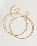 Boho Hoop Earrings large size product shot on white background