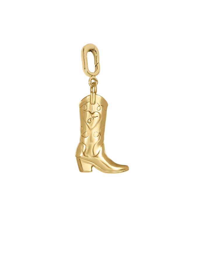 Gold boot-shaped charm