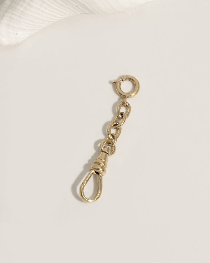 Gold bracelet with a small charm