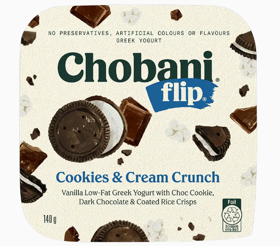 Chobani Flip Cookies and Cream 140G X 8