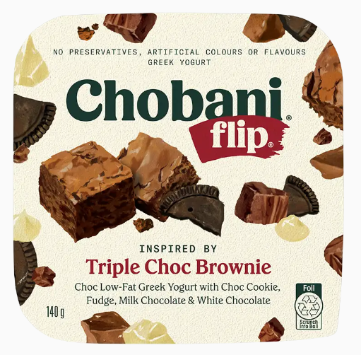 Chobani Flip Triple Choc Brownie 140G X 8