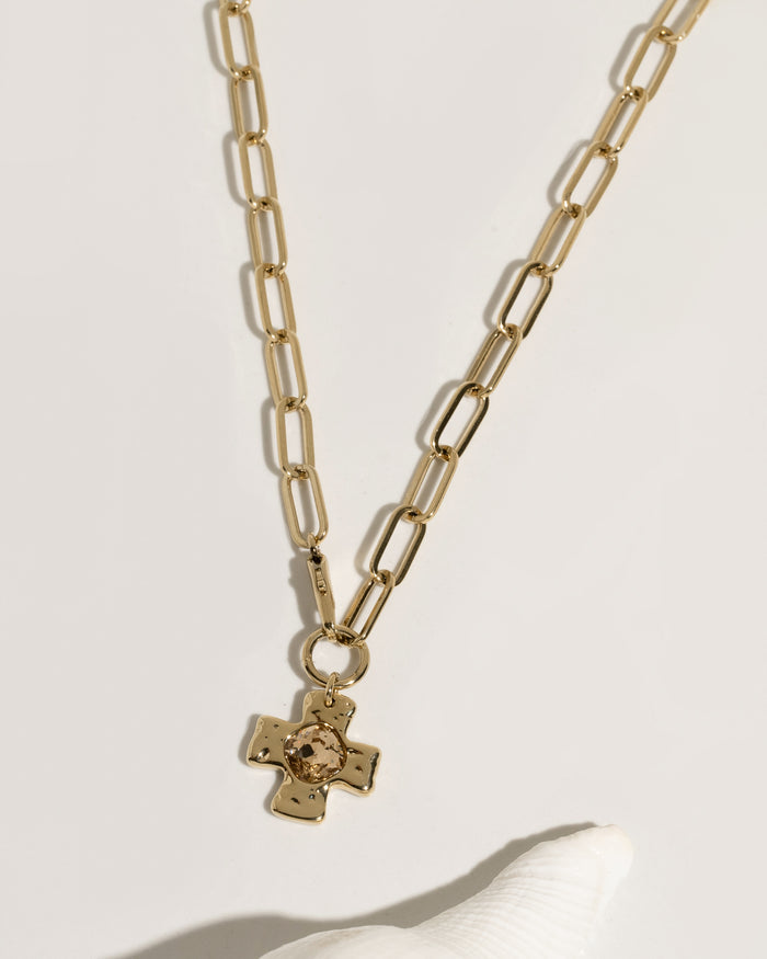 Chunky Cross Chain - Champagne