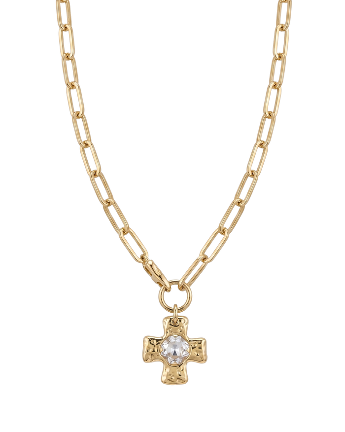 Chunky Cross Chain - Crystal