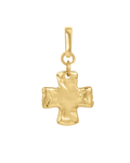 Gold cross-shaped charm pendant