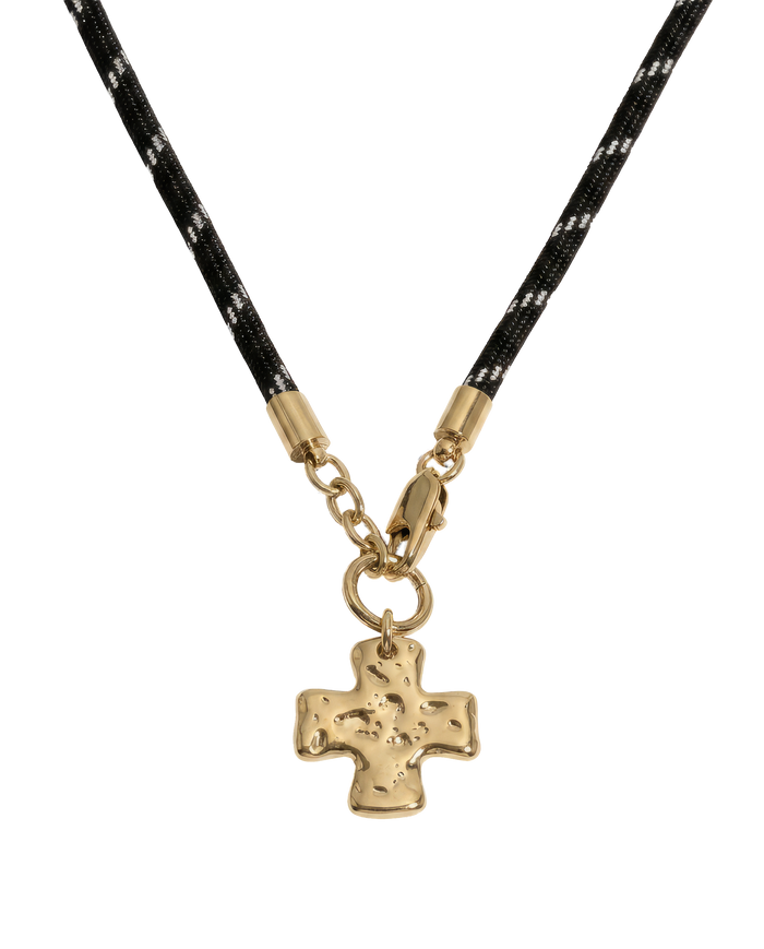 Chunky Cross Cord Necklace