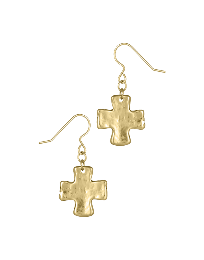 Chunky Cross Earrings