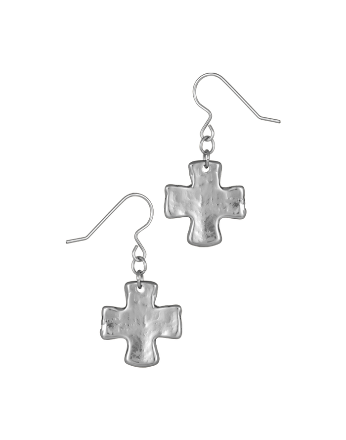 Chunky Cross Earrings