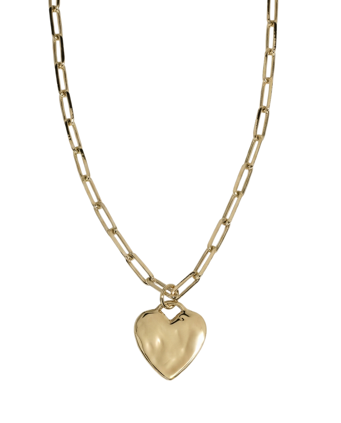 Chunky Heart Birthstone Necklace