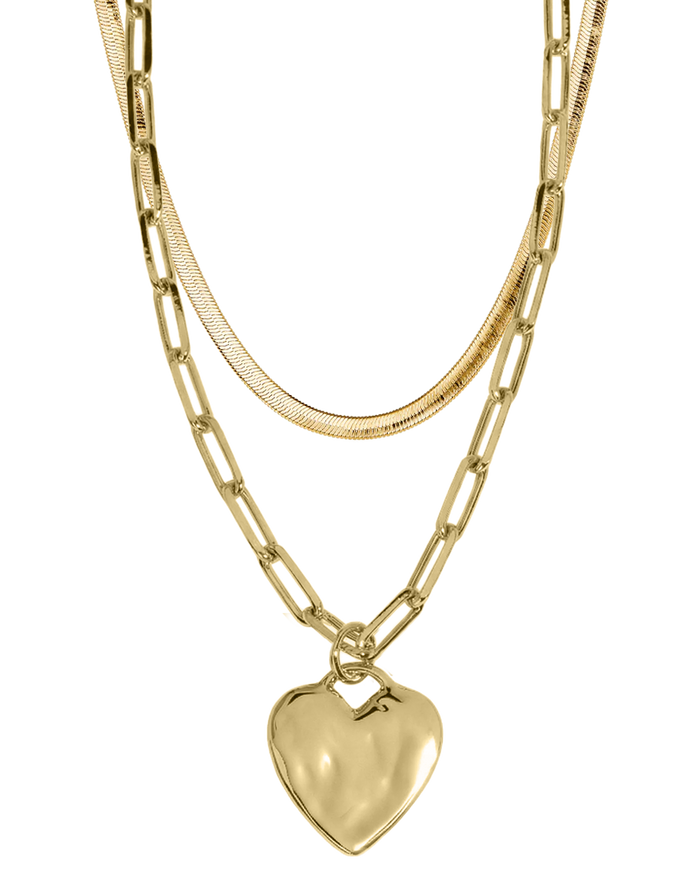 Chunky Heart Necklace Set