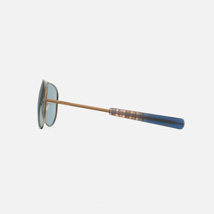 Concorde - 22k Satin Chocolate Gold & Blue Hydro - Prescription Sunglasses