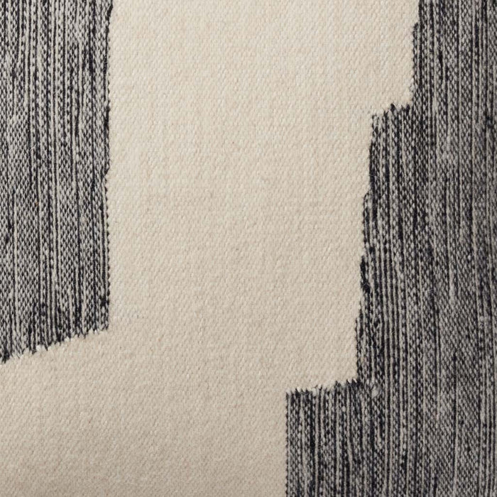 Neutral Modern Decorative Pillow, black and cream