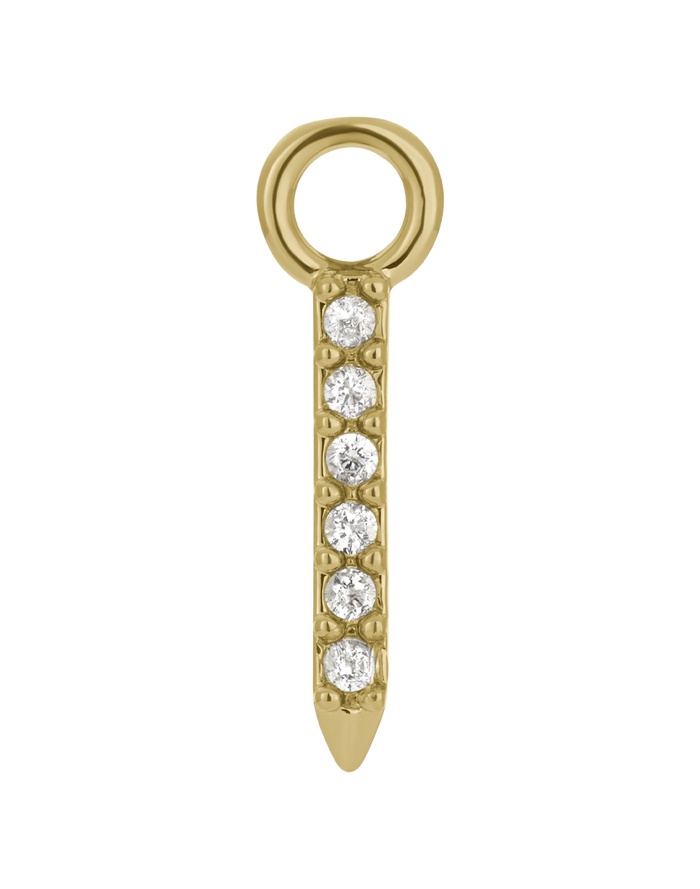 Crystal Bar Hoop Charm