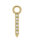 Crystal Bar Hoop Charm