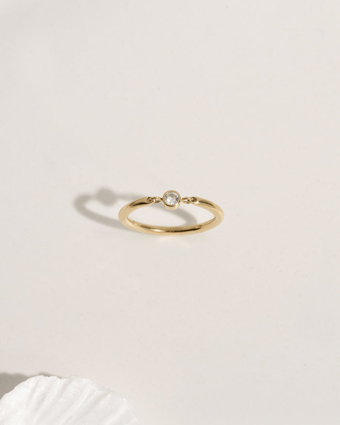Crystal Bezel Ring