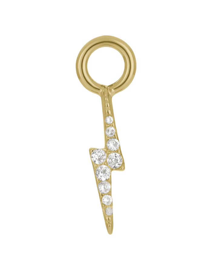 Crystal Bolt Hoop Charm