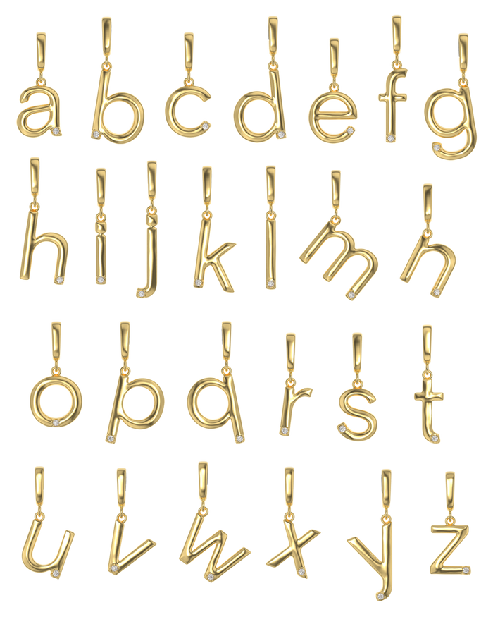Crystal Letter Charms