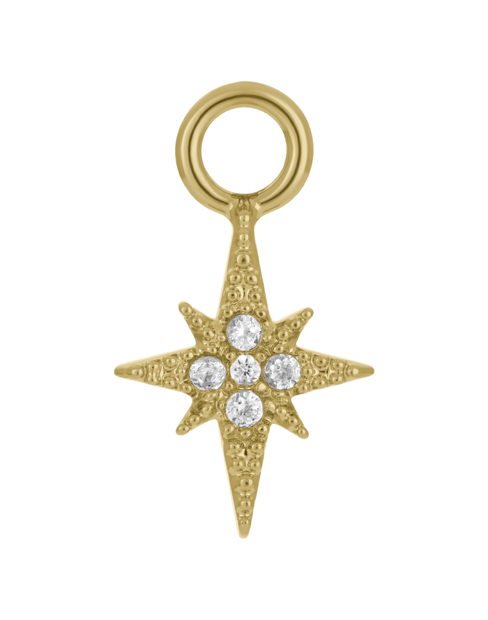 Crystal Starburst Hoop Charm