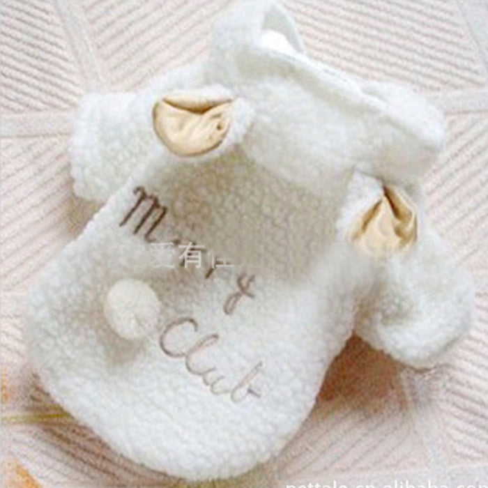 Cute White Sheep Pet Warm Hoodie
