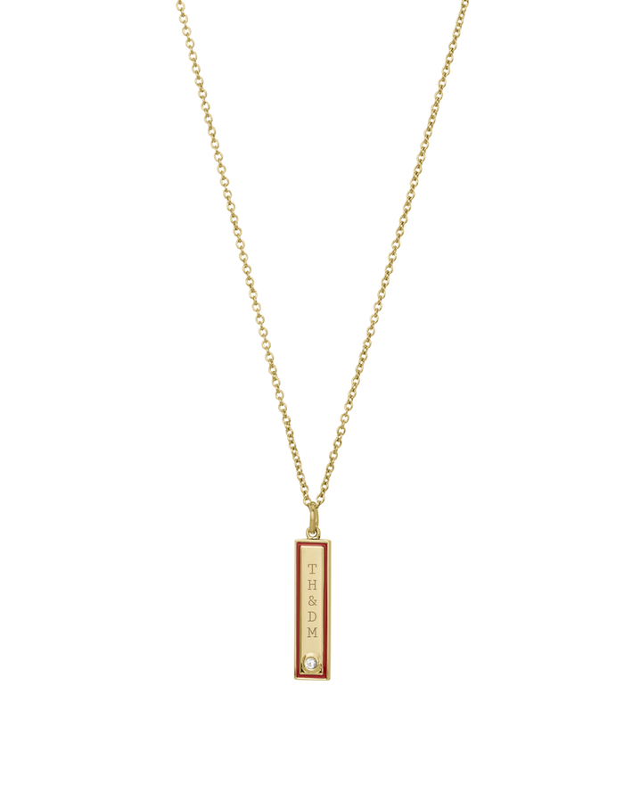 Enamel Bar Necklace