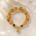 Golden Mineral Stone Bracelet — Light of the Plateau