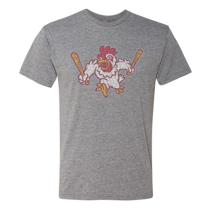 Growlin Chickens Spelled Out Tee