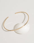Gold open cuff bracelet with hammered texture
