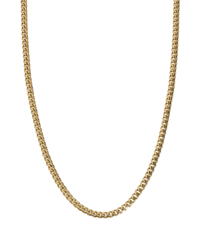 Thin gold chain necklace