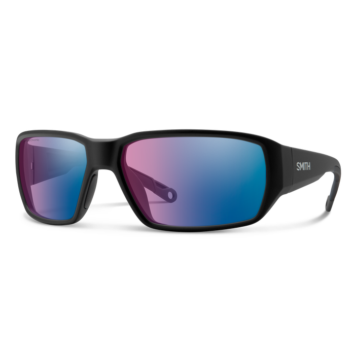 Sunglasses / Matte Black | ChromaPop Glass Polarchromic Rose Blue Mirror