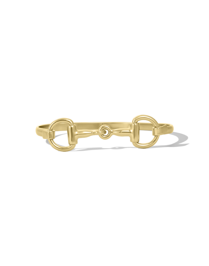 Horse Bit Bracelet in gold, style A product shot on white background