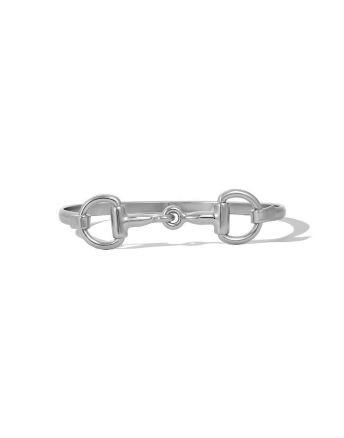 Horse Bit Bracelet in silver, style A product shot on white background